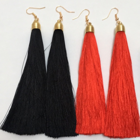 3/$22 Long Tassel Earrings. Red. Bundle - Picture 8 of 8